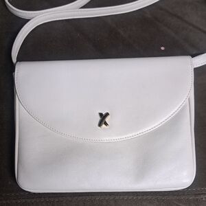 Paloma Picasso White Crossbody Bag with Minimalist Charm